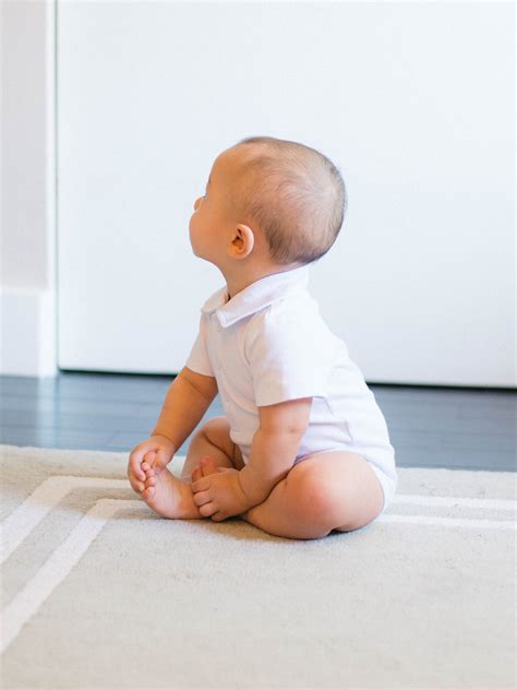 For most babies, that means the bouncer seat is safe from birth to about 6 months. . Youngest baby to sit up